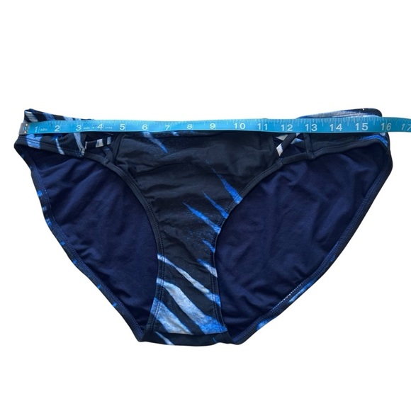NEW Rachel Roy Strappy Bikini Bottom in Blue Zebra - Picture 7 of 8